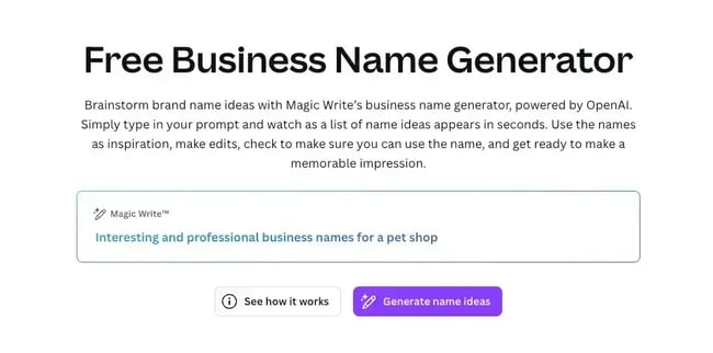 business name generator